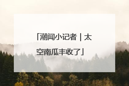 潮闻小记者｜太空南瓜丰收了