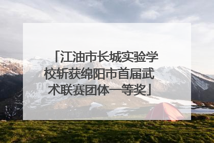 江油市长城实验学校斩获绵阳市首届武术联赛团体一等奖