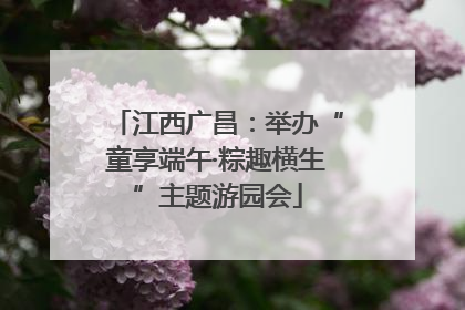 江西广昌：举办“童享端午·粽趣横生”主题游园会