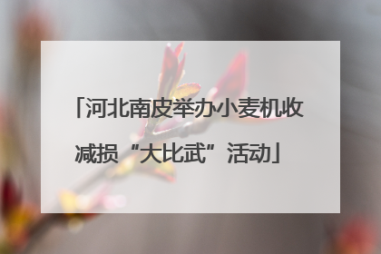 河北南皮举办小麦机收减损“大比武”活动
