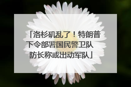 洛杉矶乱了！特朗普下令部署国民警卫队 防长称或出动军队