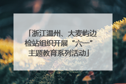 浙江温州、大麦屿边检站组织开展“六一”主题教育系列活动