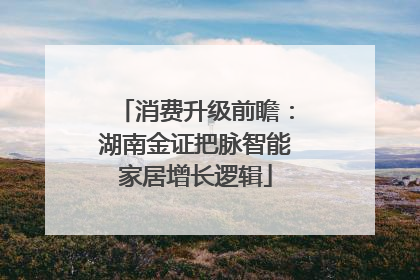 消费升级前瞻：湖南金证把脉智能家居增长逻辑