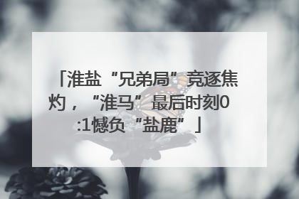 淮盐“兄弟局”竞逐焦灼，“淮马”最后时刻0:1憾负“盐鹿”
