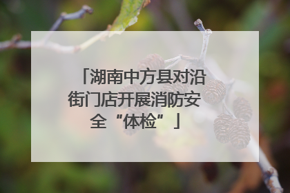 湖南中方县对沿街门店开展消防安全“体检”