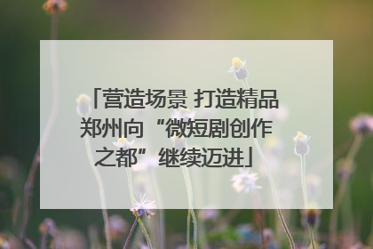 营造场景 打造精品 郑州向“微短剧创作之都”继续迈进
