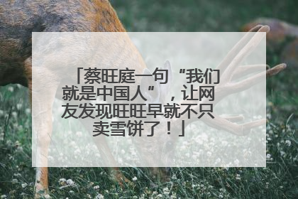 蔡旺庭一句“我们就是中国人”，让网友发现旺旺早就不只卖雪饼了！