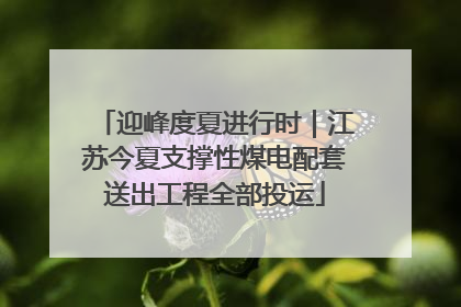迎峰度夏进行时｜江苏今夏支撑性煤电配套送出工程全部投运