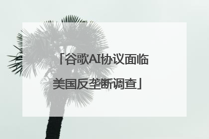 谷歌AI协议面临美国反垄断调查