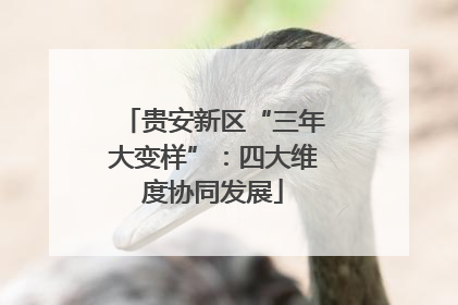 贵安新区“三年大变样”：四大维度协同发展