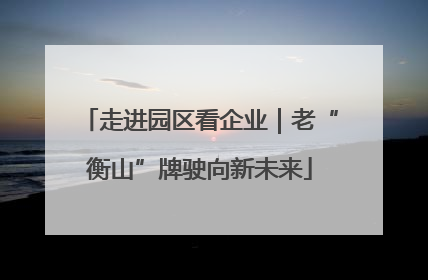 走进园区看企业｜老“衡山”牌驶向新未来