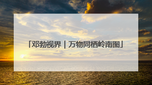 邓勃视界｜万物同栖岭南图