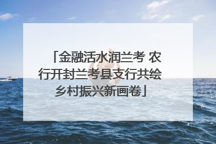 金融活水润兰考 农行开封兰考县支行共绘乡村振兴新画卷
