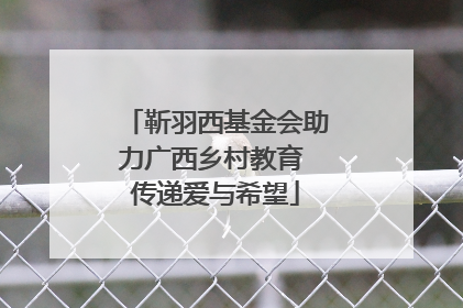 靳羽西基金会助力广西乡村教育 传递爱与希望