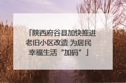 陕西府谷县加快推进老旧小区改造 为居民幸福生活“加码”