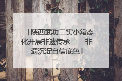 陕西武功二实小常态化开展非遗传承——非遗沉淀自信底色