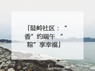 陡岭社区：“香”约端午 “粽”享幸福