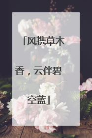 风携草木香，云伴碧空蓝