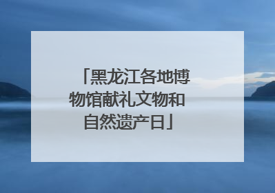 黑龙江各地博物馆献礼文物和自然遗产日