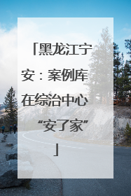 黑龙江宁安：案例库在综治中心“安了家”