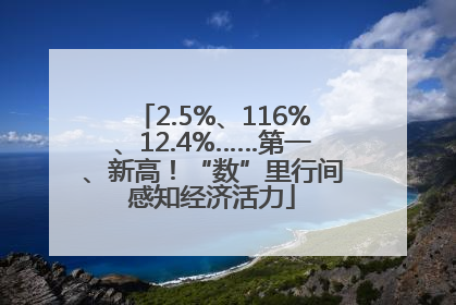 2.5%、116%、12.4%……第一、新高！“数”里行间感知经济活力