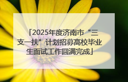 2025年度济南市“三支一扶”计划招募高校毕业生面试工作圆满完成