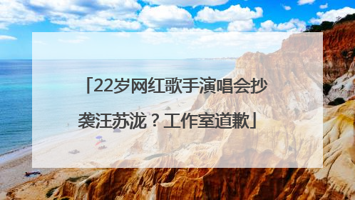 22岁网红歌手演唱会抄袭汪苏泷？工作室道歉