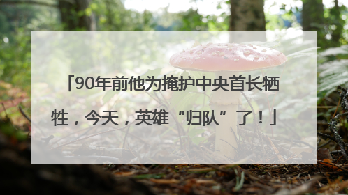 90年前他为掩护中央首长牺牲，今天，英雄“归队”了！